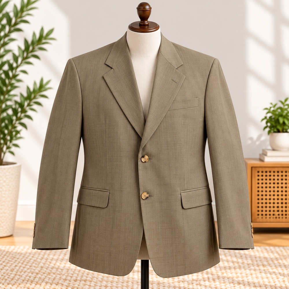 Hickey-Freeman Blazer Mens 44 Olive Green Two Button Sport Coat Nordstrom
